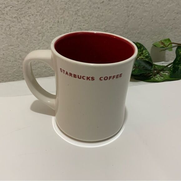 Starbucks 2008 Embossed Red Dove White Coffee/Tea Mug  12 oz - Picture 4 of 7